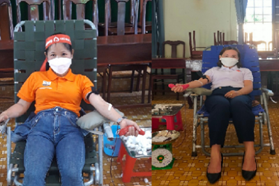 GIÁO VIÊN TRƯỜNG TIỂU HỌC NGUYỄN CHÍ THANH THAM GIA NGÀY HỘI HIẾN MÁU NHÂN ĐẠO 2022.