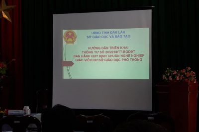 TẬP HUẤN TRIỂN KHAI THÔNG TƯ SỐ 20/2018/TT-BGDĐT
